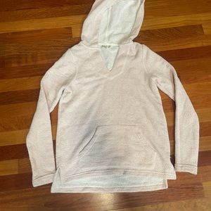 Faherty hooded pullover, light pink, women’s small